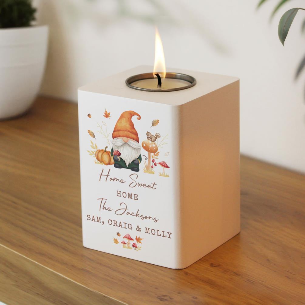Personalised Autumn Gonk Tealight Holder Extra Image 3